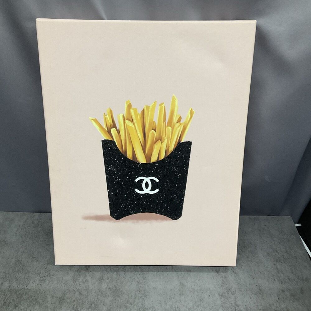Canvas Wall Art Chanel French Fries With Sparkling Wrapper